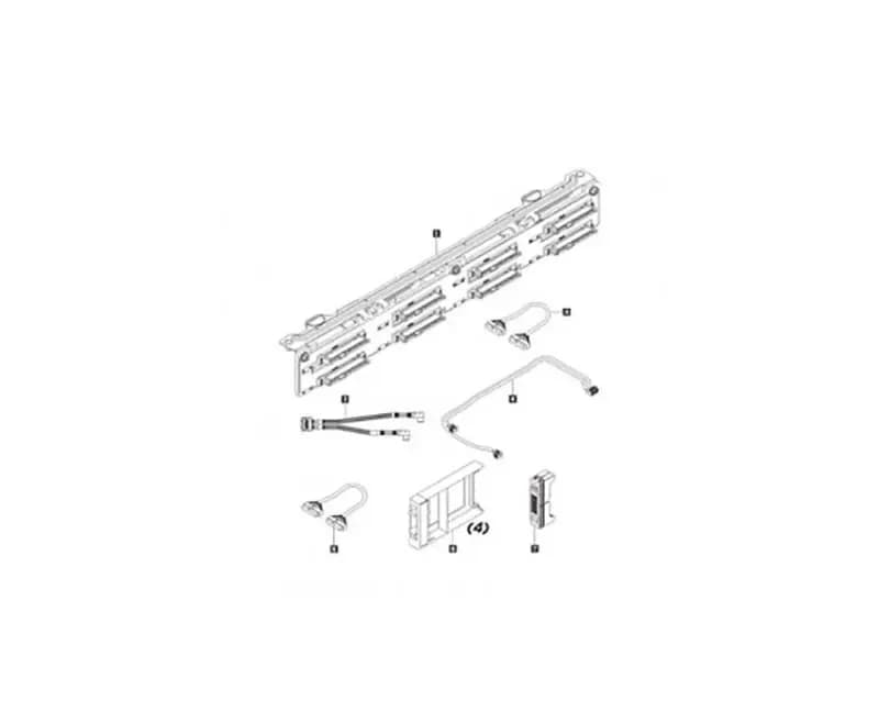 7XH7A05896 - Lenovo 8x Bays SATA/SAS 2.5in Backplane Kit ThinkSystem