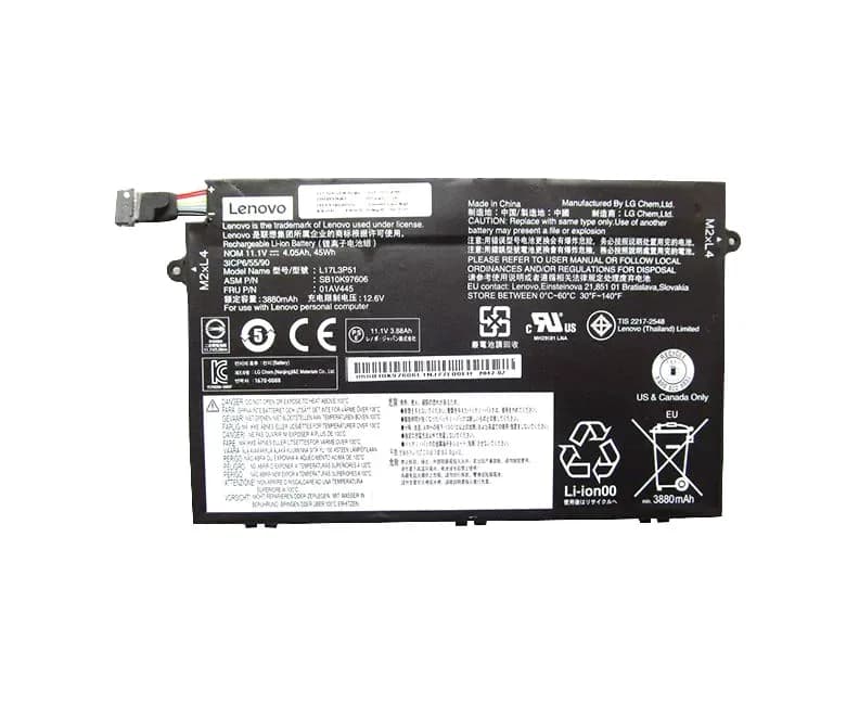 01AV445 - Lenovo 3-Cells 3980-mAh 45Wh 4.08Ah 11.10V Li-Ion Battery