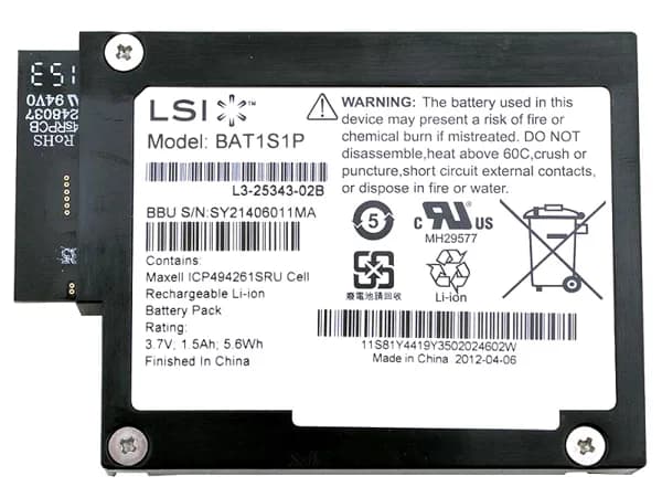 BAT1S1P - LSI Logic Battery Backup Unit for Lsi 9260 9261 and