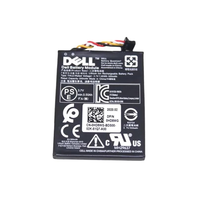 CN-0HD8WG - Dell 500mAh 3.7V (Li-Ion) Raid Controller Battery