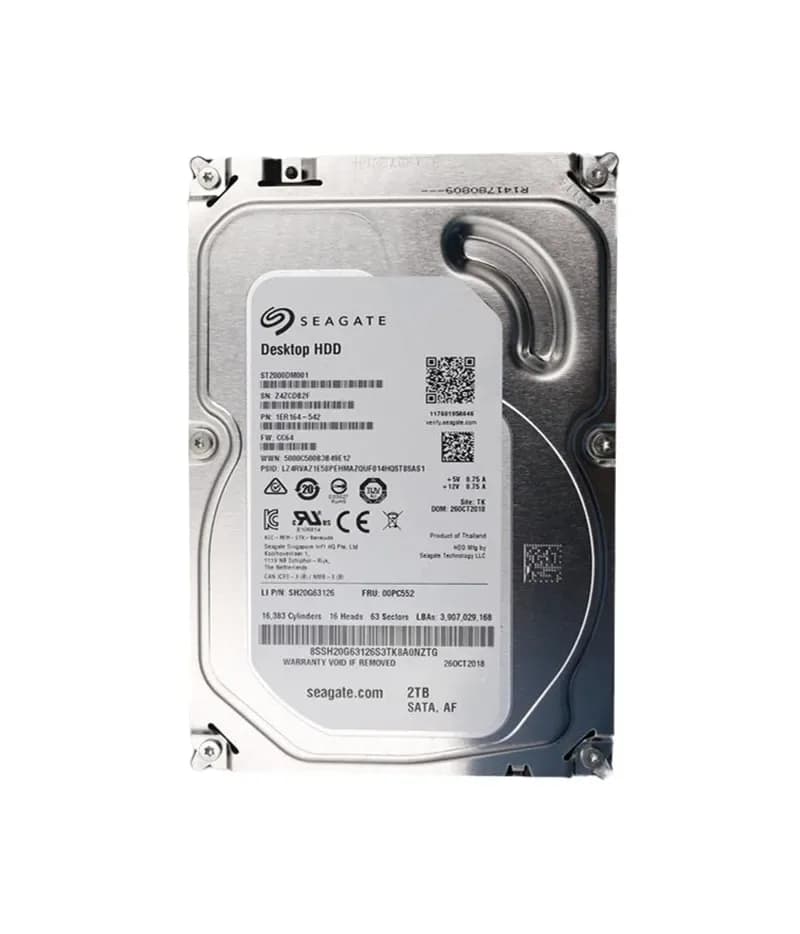 00PC552 - Lenovo 2TB 7200RPM SATA 6Gb/s 3.5-in Hard Drive