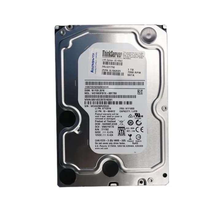03T7792 - Lenovo 1TB 7200RPM SATA 6Gb/s 3.5-in Hard Drive