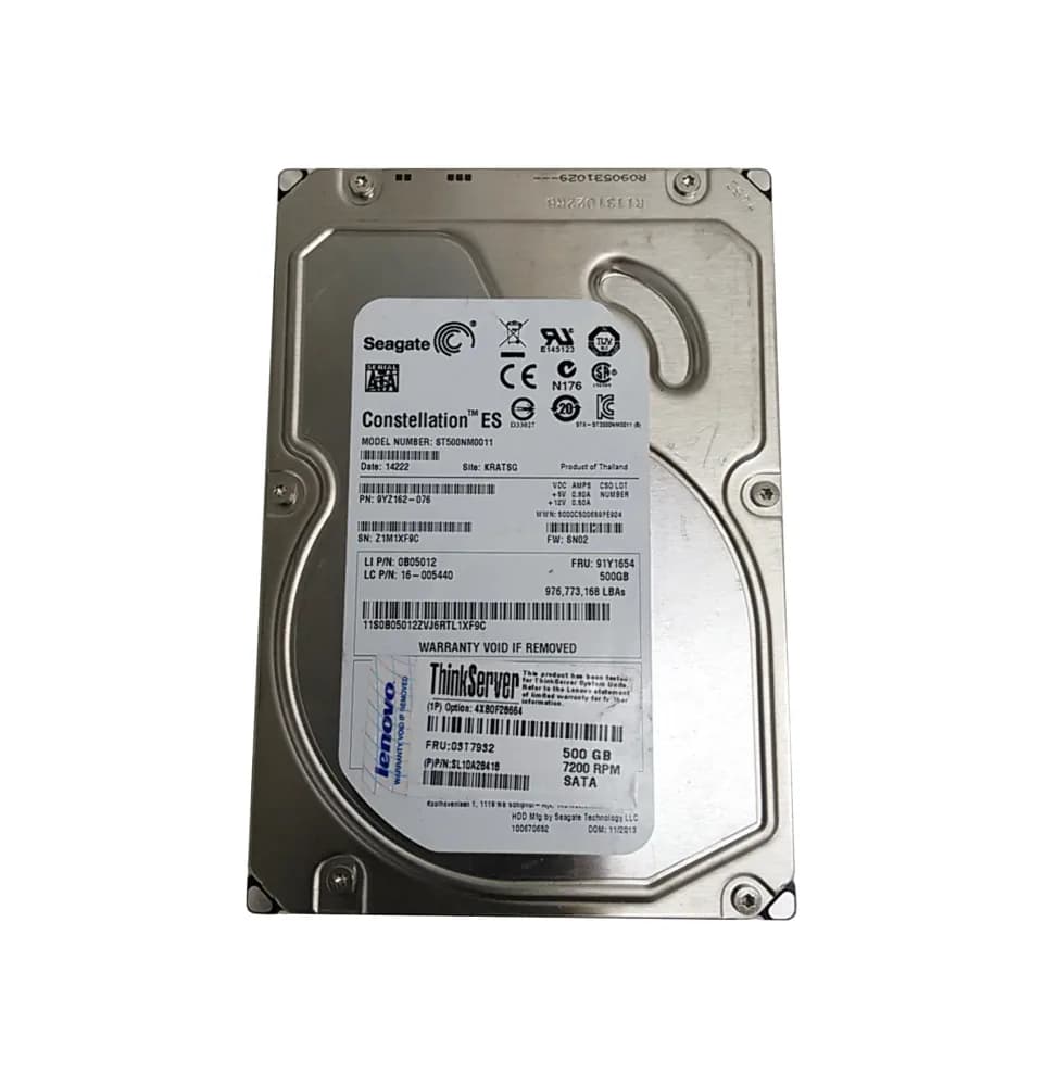 03T7932 - Lenovo 500GB 7200RPM SATA 6Gb/s 3.5-in Hard Drive