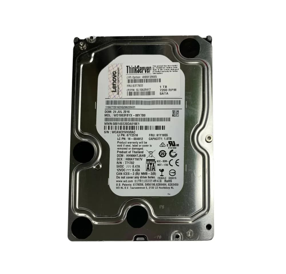 03T7933 - Lenovo 1TB 7200RPM SATA 6Gb/s 3.5-in Hard Drive