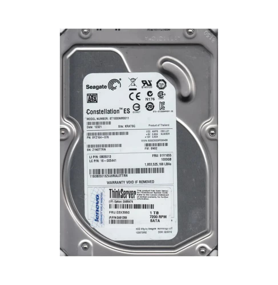 03X3950 - Lenovo 1TB 7200RPM SATA 3Gb/s 3.5-in Hard Drive