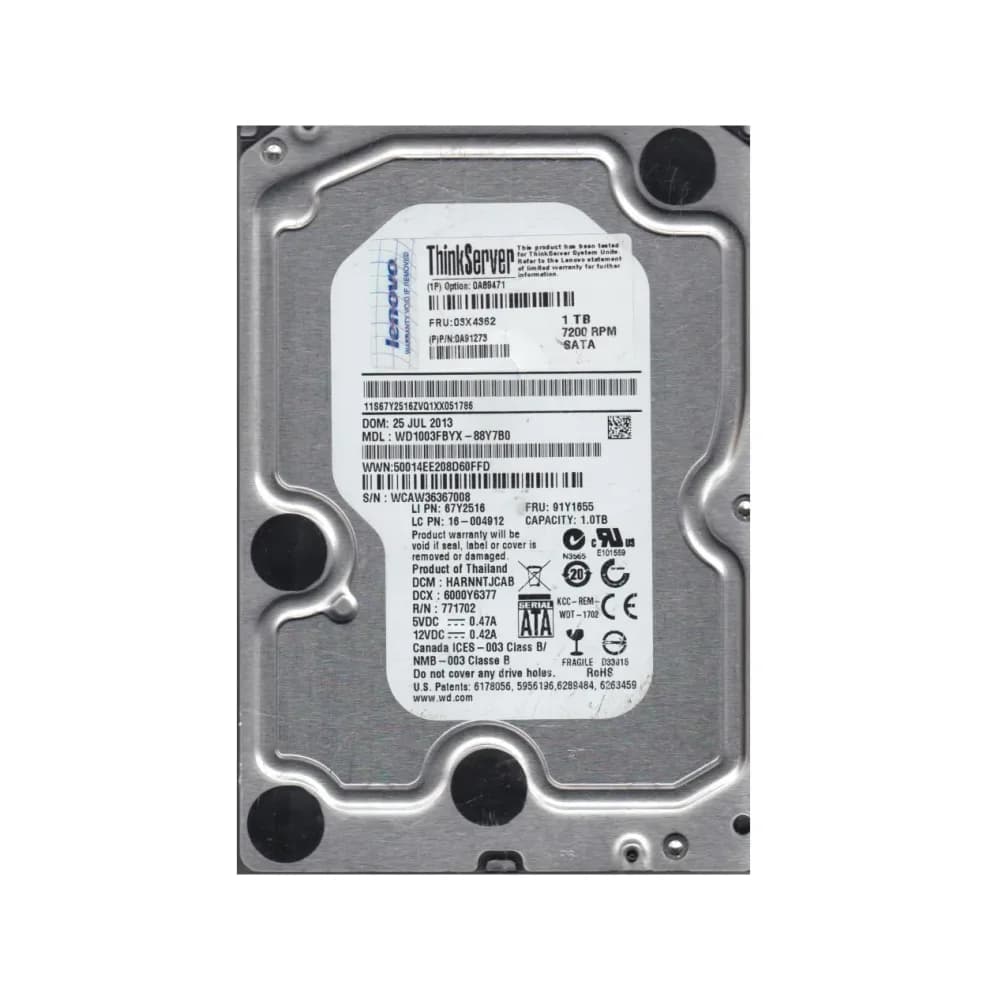 03X4362 - Lenovo 1TB 7200RPM SATA 6Gb/s 3.5-in Hard Drive