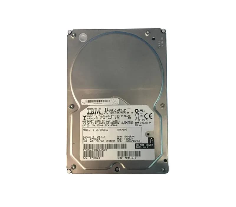 07N3924 - IBM 20.5GB 5400RPM ATA/100 3.5-inch Hard Drive