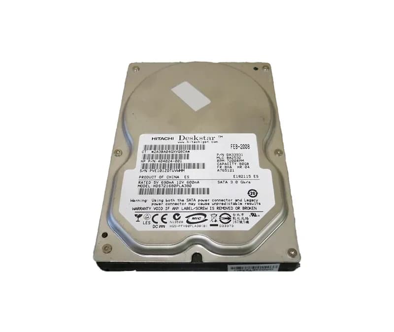 0A33931 - Hitachi 80GB 7200RPM SATA 3Gb/s 3.5-in Hard Drive