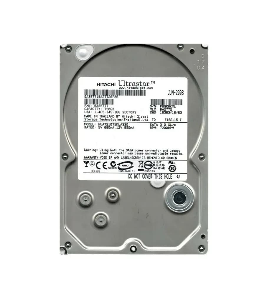 0A35771 - Hitachi 750GB 7200RPM SATA 3Gb/s 3.5-in Hard Drive