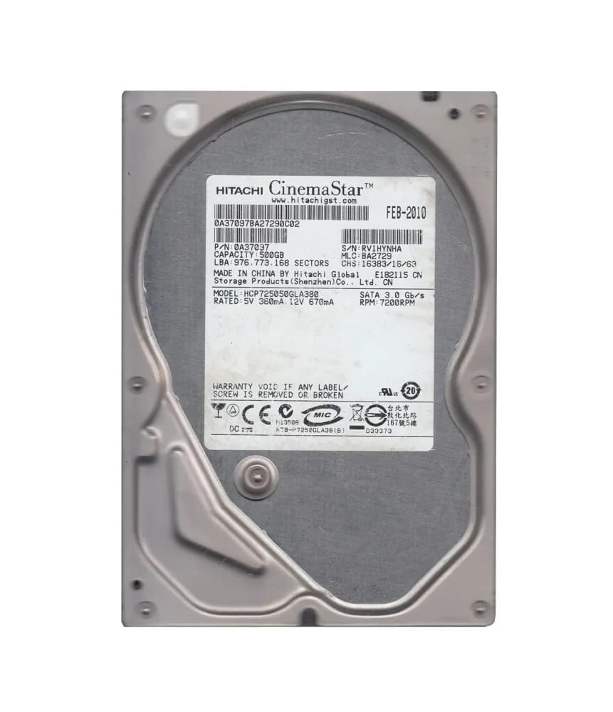 0A37097 - Hitachi 500GB 7200RPM SATA 3Gb/s 3.5-in Hard Drive