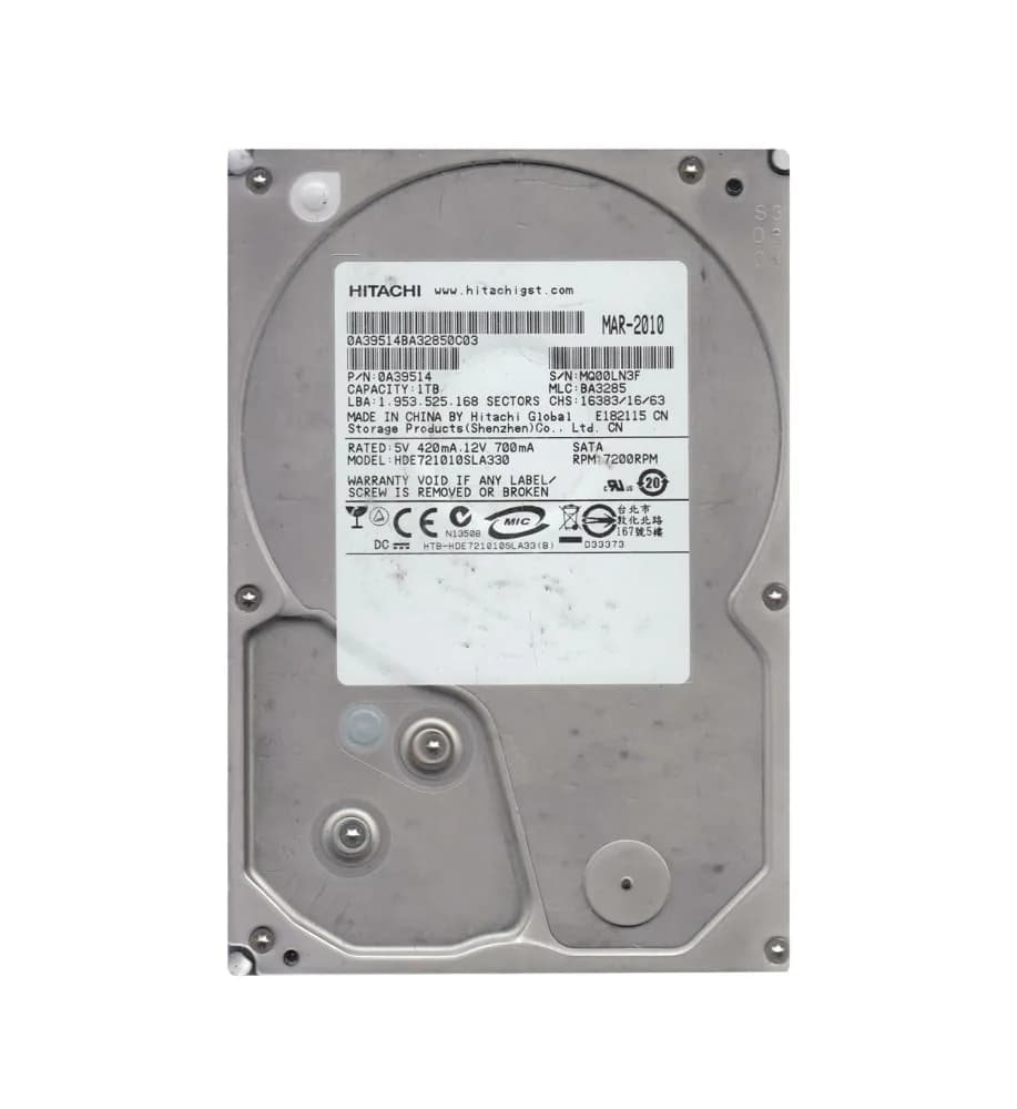 0A39514 - Hitachi 1TB 7200RPM SATA 3Gb/s 3.5-in Hard Drive