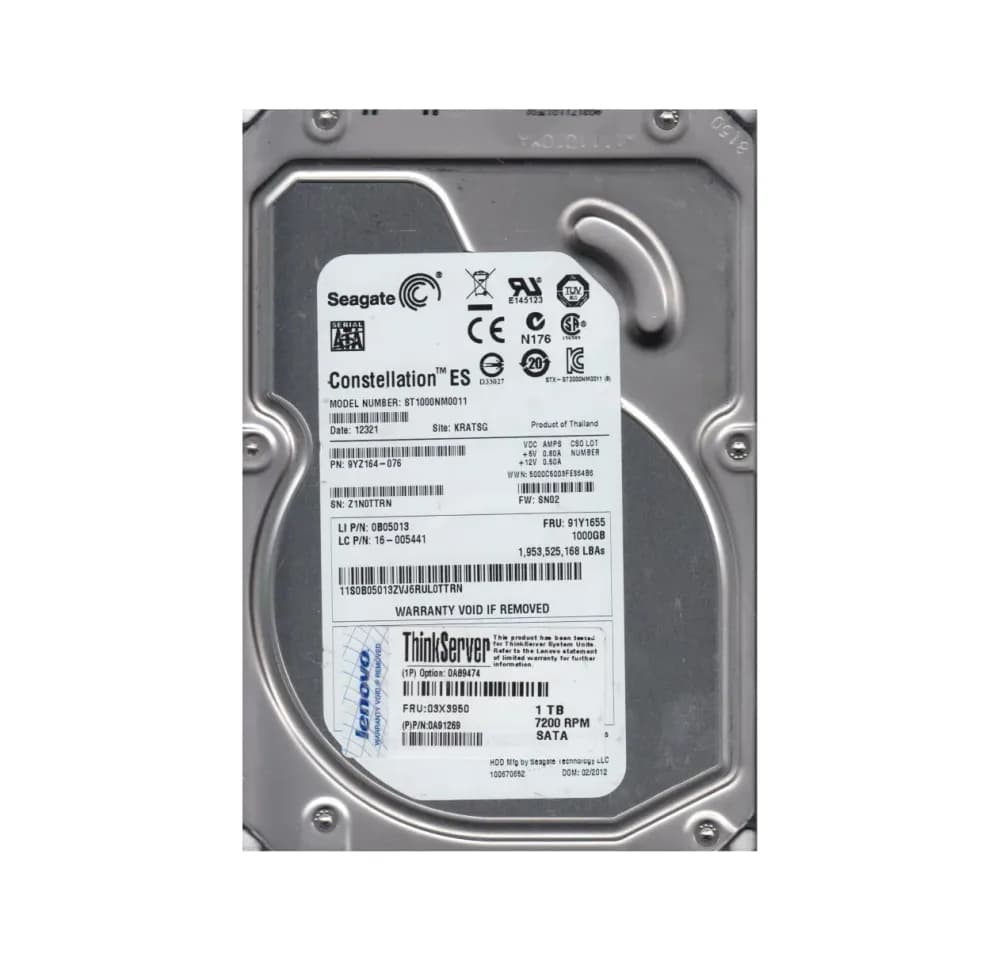 0A91269 - Lenovo 1TB 7200RPM SATA 3Gb/s 3.5-in Hard Drive