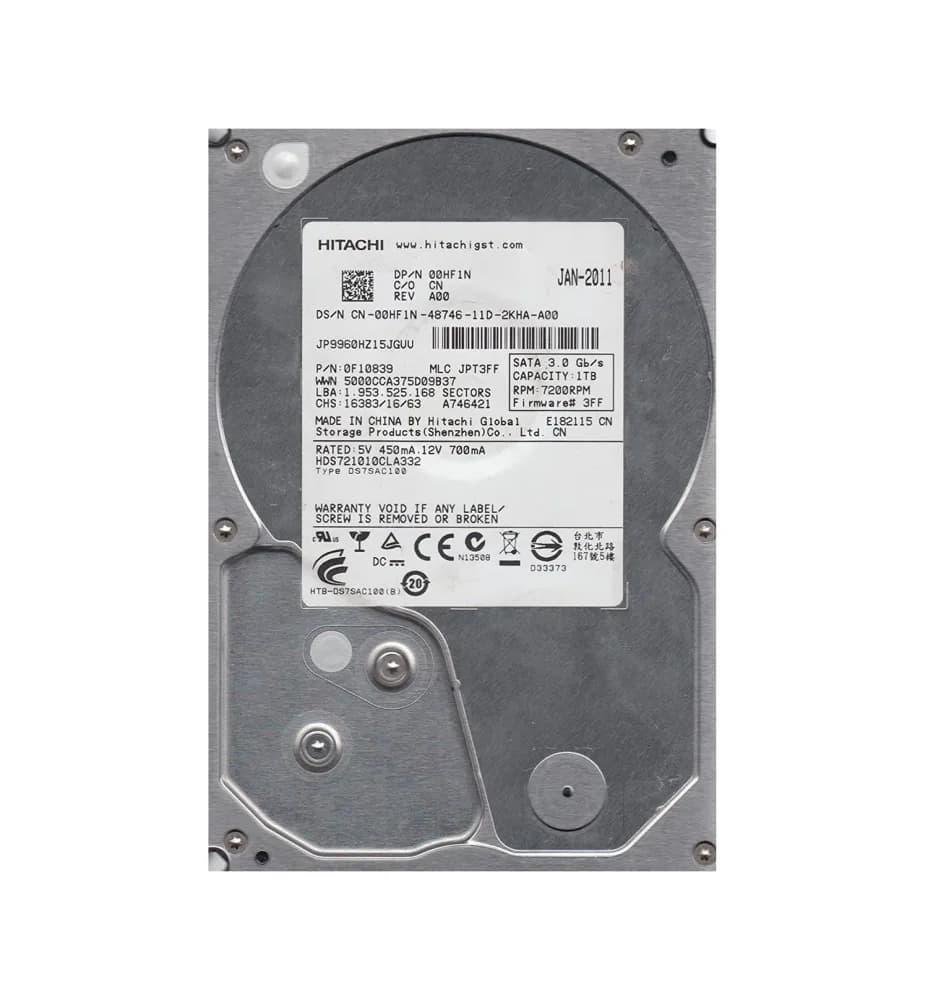 0F10839 - HGST 1TB 7200RPM SATA 3Gb/s 3.5-in Hard Drive