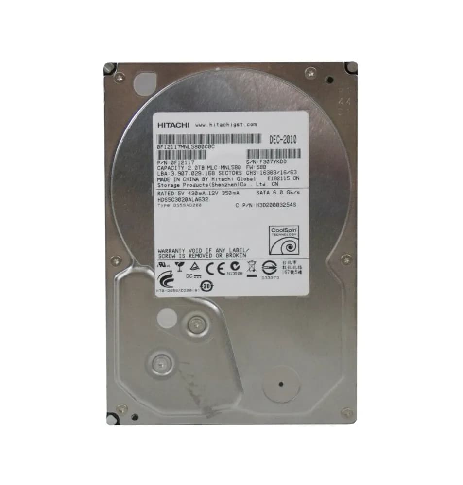 0F12117 - Hitachi 2TB 5400RPM SATA 6Gb/s 3.5-in Hard Drive