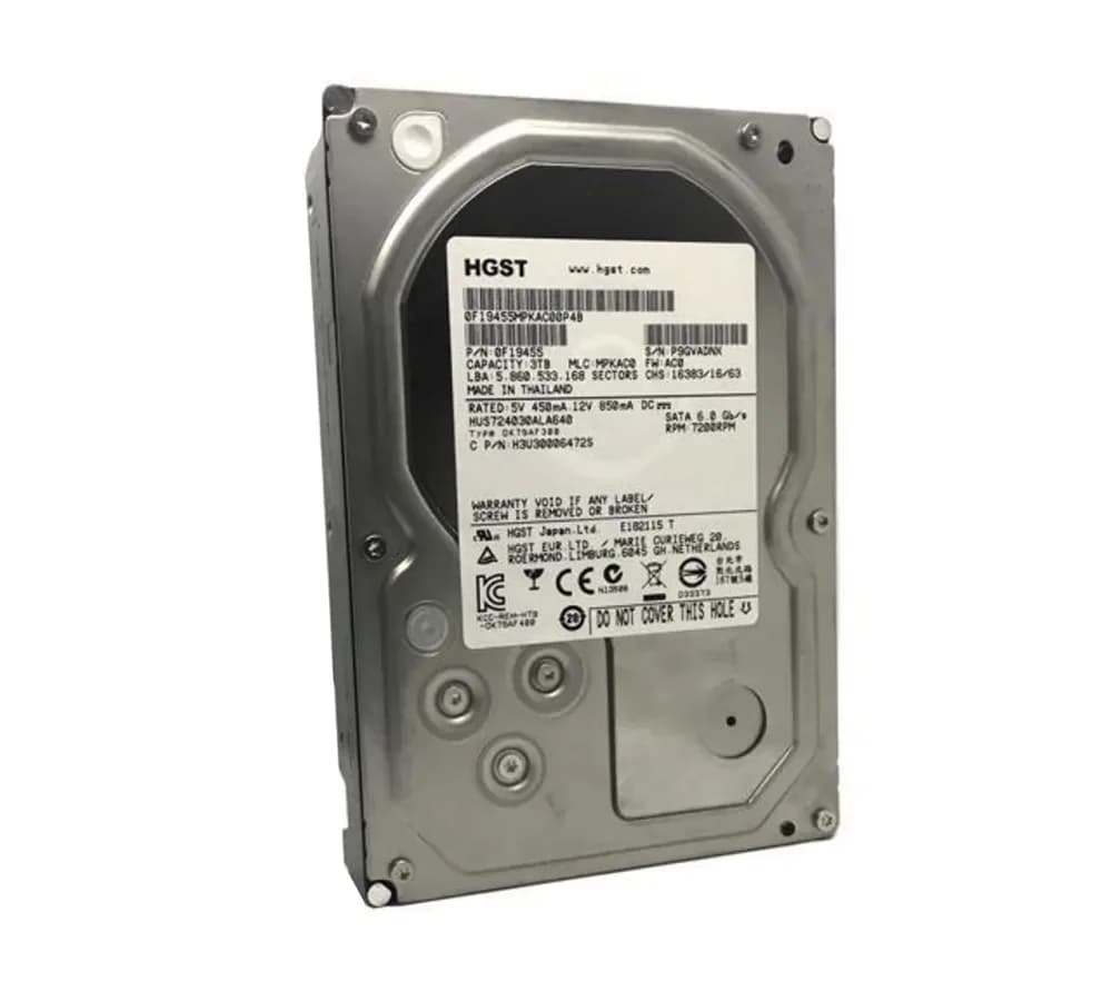 0F19455 - HGST 3TB 7200RPM SATA 6Gb/s 3.5-in Hard Drive