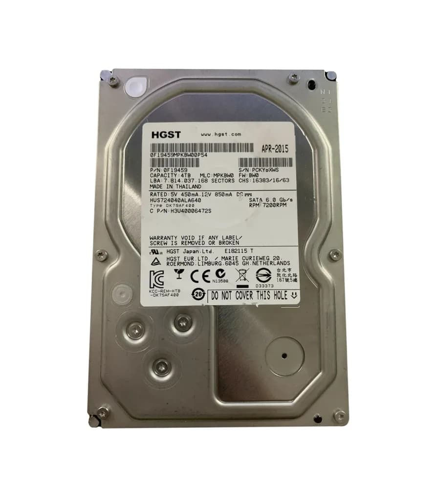 0F19459 - HGST 4TB 7200RPM SATA 6Gb/s 3.5-in Hard Drive