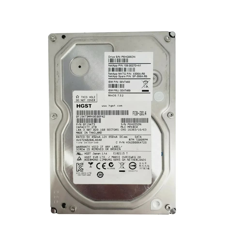 0F19473 - HGST 2TB 7200RPM SATA 6Gb/s 3.5-in Hard Drive