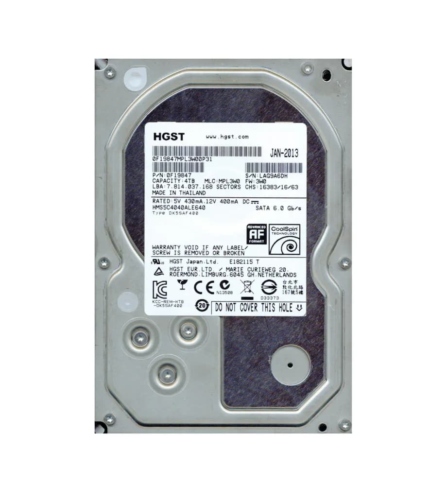 0F19847 - HGST 4TB 5700RPM SATA 6Gb/s 3.5-in Hard Drive