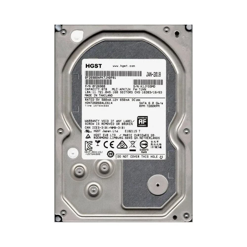 0F26900 - HGST 6TB 7200RPM SATA 6Gb/s 3.5-in Hard Drive