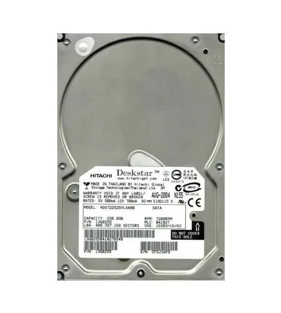 13G0255 - Hitachi 250GB 7200RPM SATA 1.5Gb/s 3.5-in Hard Drive