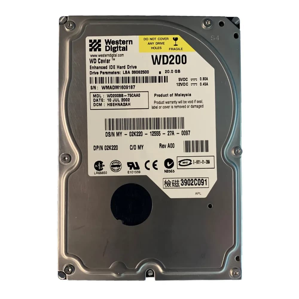 2K220 - Dell 20GB 7200RPM ATA/100 3.5-inch Hard Drive