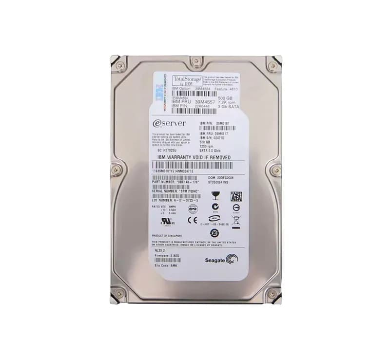 39M4554 - IBM 500GB 7200RPM SATA 3Gb/s 3.5-in Hard Drive