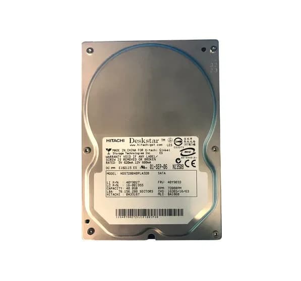 40Y9027 - IBM 40GB 7200RPM SATA 3Gb/s 3.5-in Hard Drive