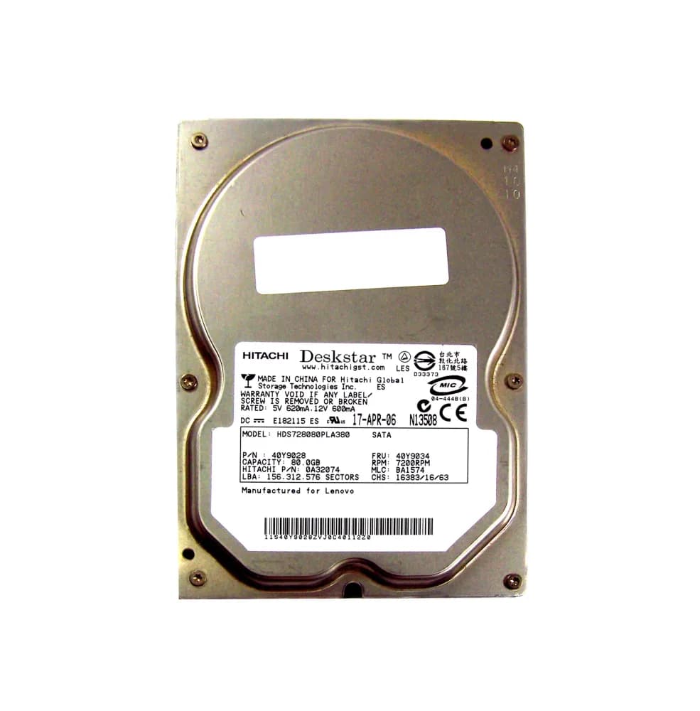 40Y9028 - IBM 80GB 7200RPM SATA 3Gb/s 3.5-in Hard Drive