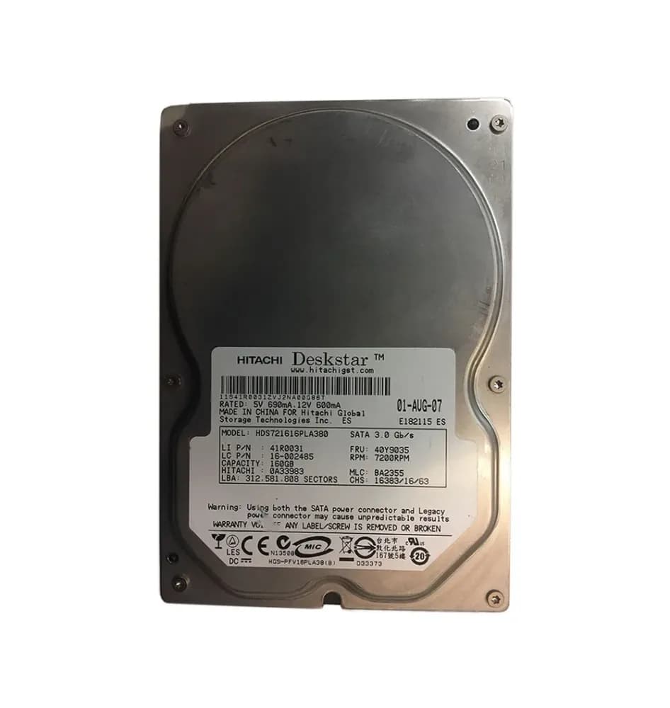 40Y9035 - IBM 160GB 7200RPM SATA 3Gb/s 3.5-in Hard Drive