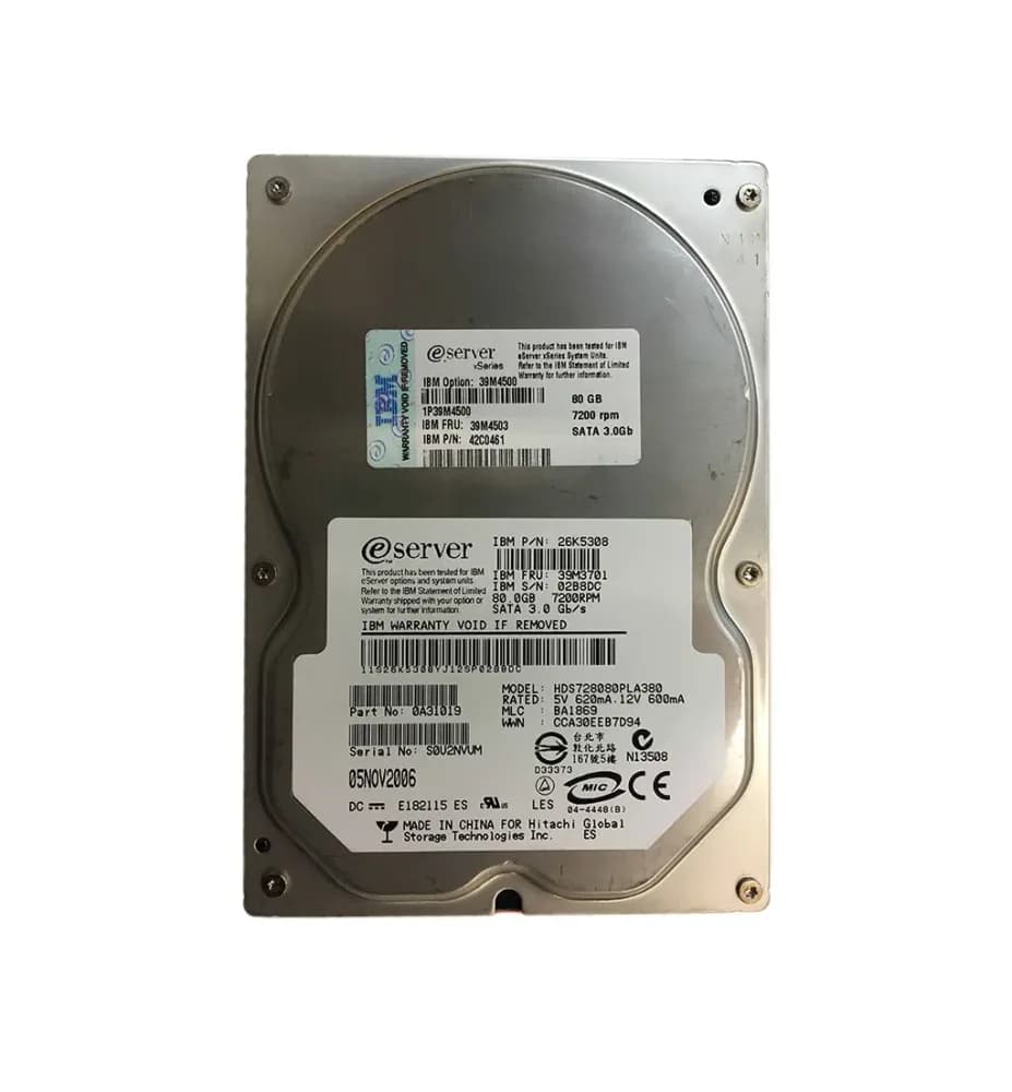 42C0461 - IBM 80GB 7200RPM SATA 3Gb/s 3.5-in Hard Drive