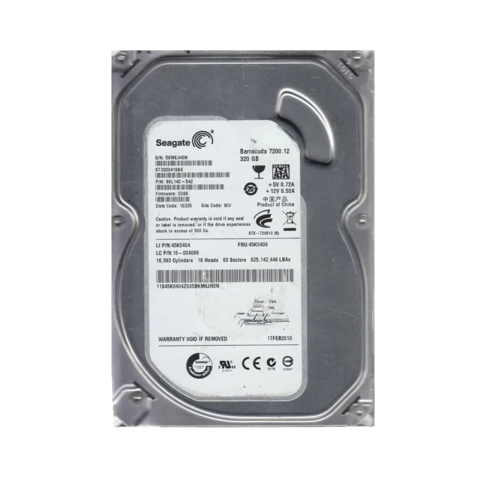 45K0409 - Lenovo 320GB 7200RPM SATA 3Gb/s 3.5-in Hard Drive
