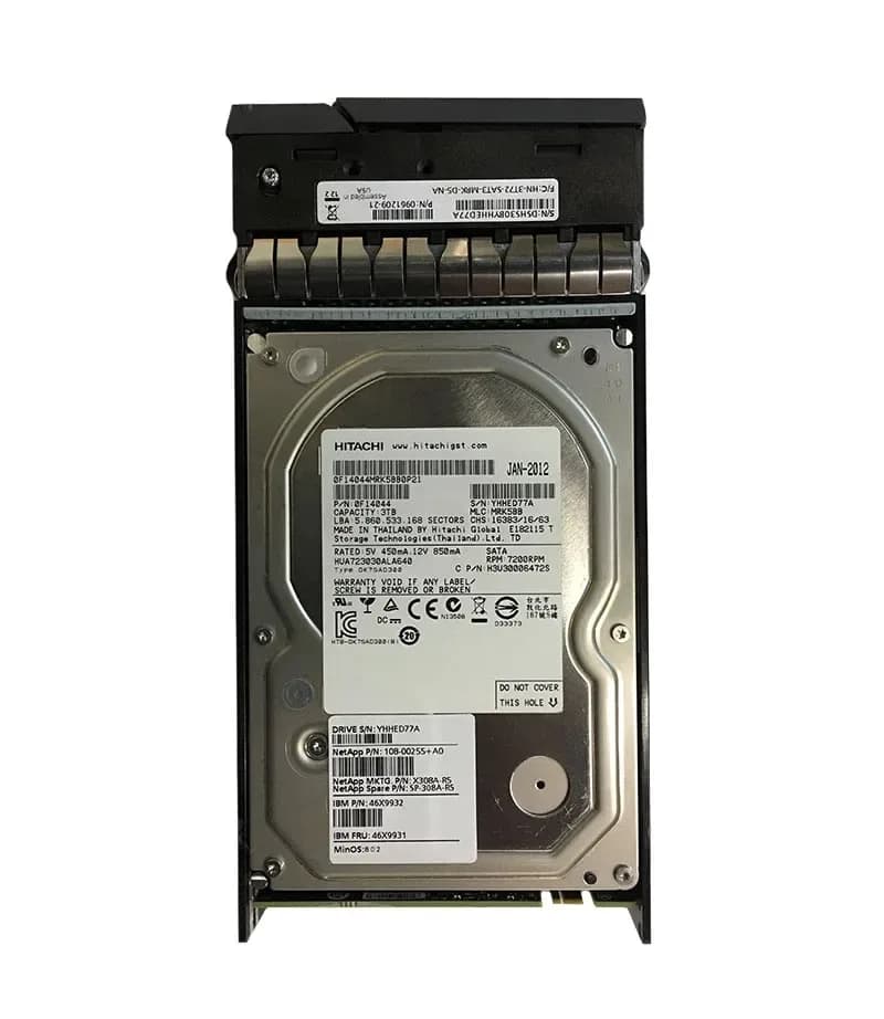 46X9932 - NetApp 3TB 7200RPM SATA 6Gb/s 3.5-in Hard Drive