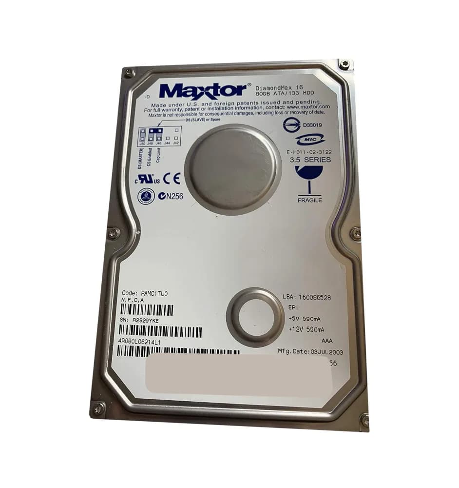 4R080L0 - Maxtor 80GB 5400RPM ATA-133 133MB/s 3.5-in Hard Drive