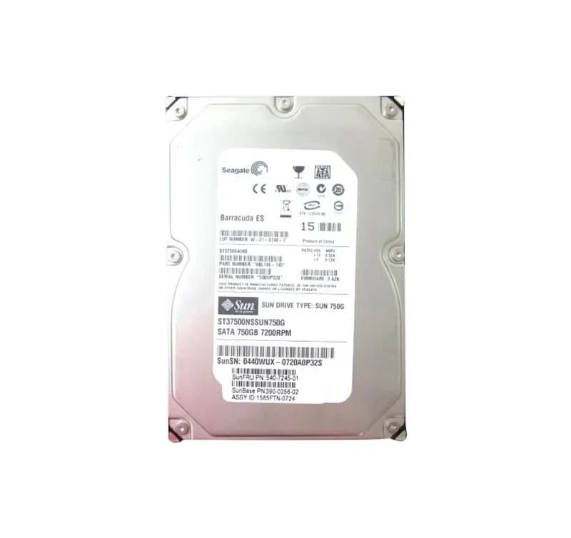 540-7245 - Sun 750GB 7200RPM SATA 3Gb/s 3.5-in Hard Drive