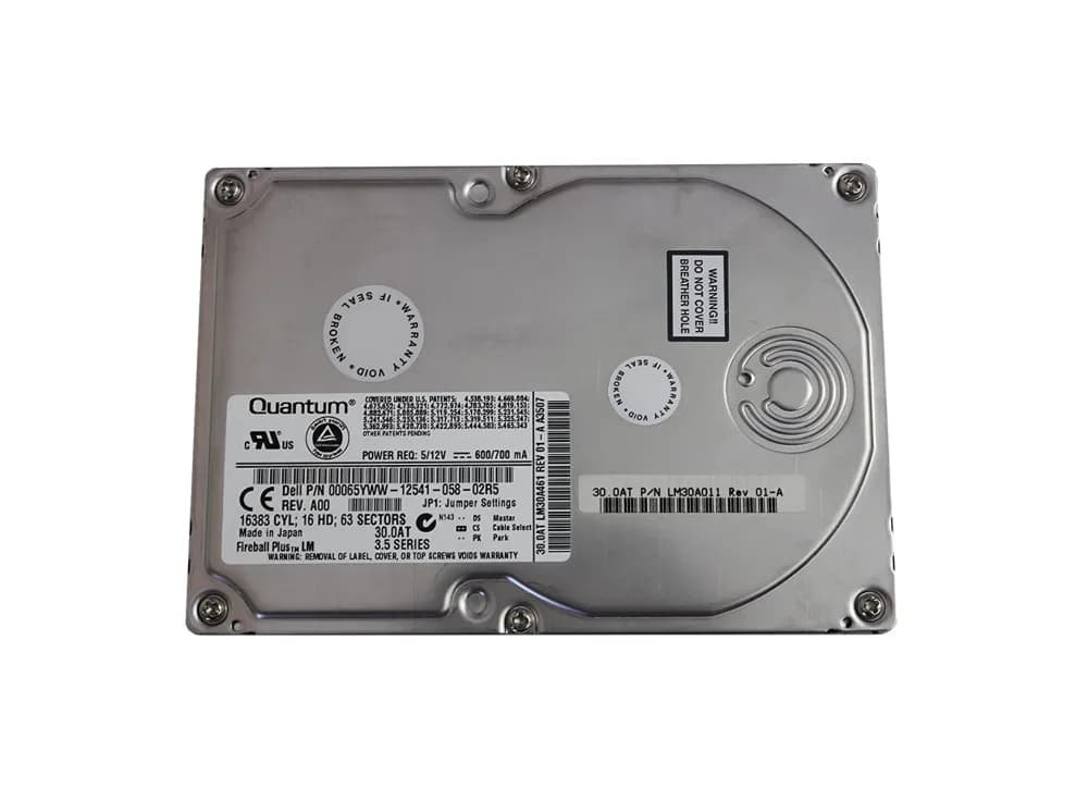 65YWW - Dell 30GB 7.2K IDE Ultra ATA/100 (ATA-6) 2MB Cache 3.5" HDD