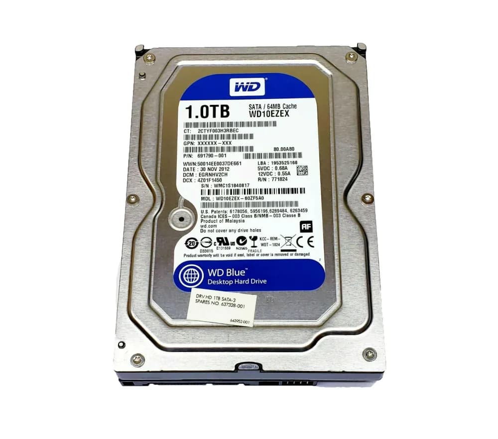 691790-001 - HP 1TB 7200RPM SATA 6Gb/s 3.5-in Hard Drive