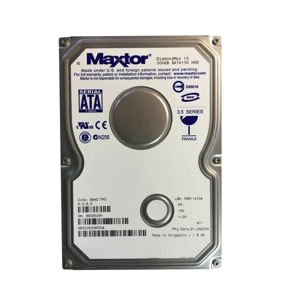 6B300S0 - Maxtor 300GB 7200RPM SATA 1.5Gb/s 3.5-in Hard Drive