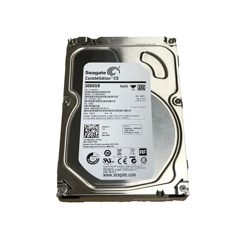 6C58N - Dell 3TB 7200RPM SATA 6Gb/s 3.5-in Hard Drive