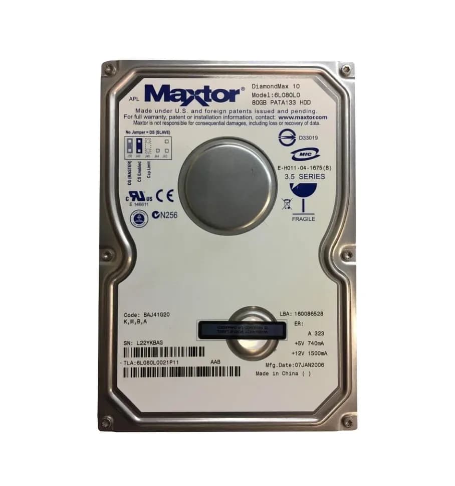 6L080L0 - Maxtor DiamondMax 10 80GB 7.2K Ultra ATA/133 3.5" HDD