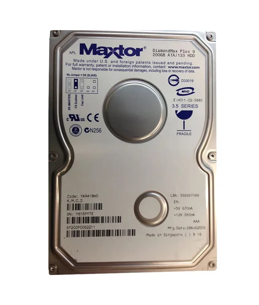 6Y200P0 - Maxtor 200GB 7.2K IDE Ultra ATA/133 (ATA-7) 3.5" Hard Drive