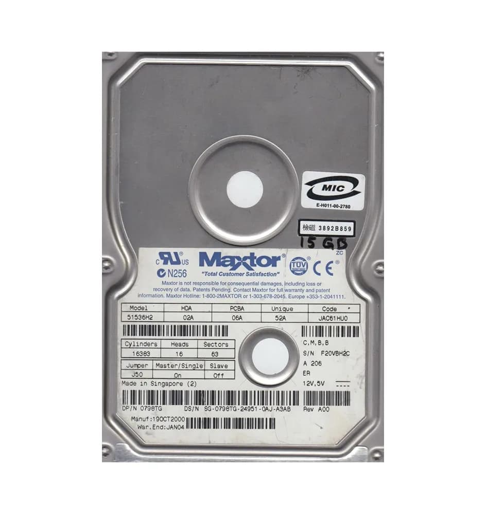 798TG - Dell 15GB Hard Drive