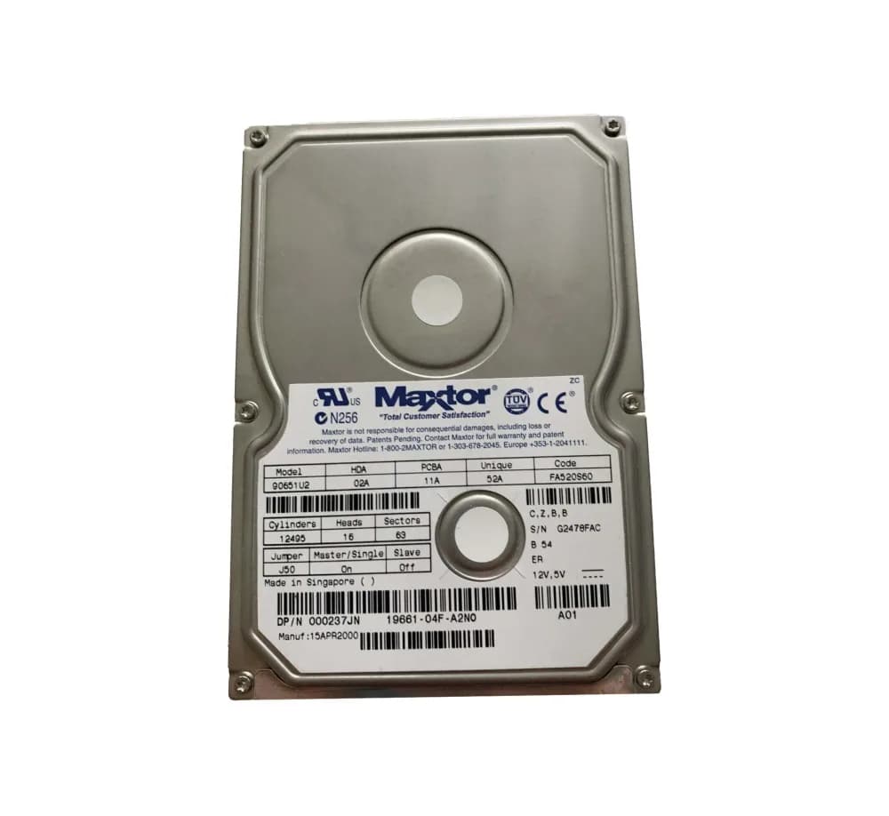 90651U2 - Maxtor DiamondMax VL20 6.5GB 5.4K Ultra ATA/66 3.5" IDE HDD