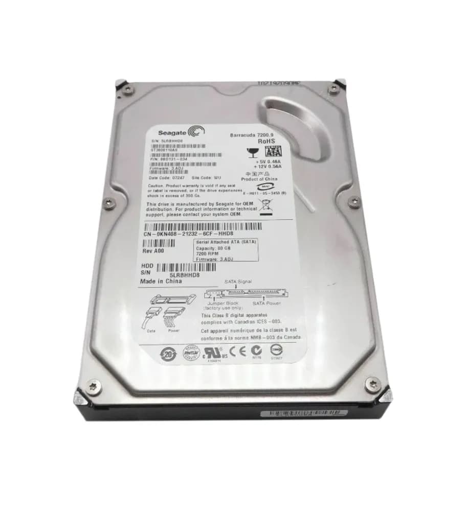 98D131-034 - Seagate 80GB 7200RPM SATA 3Gb/s 3.5-in Hard Drive