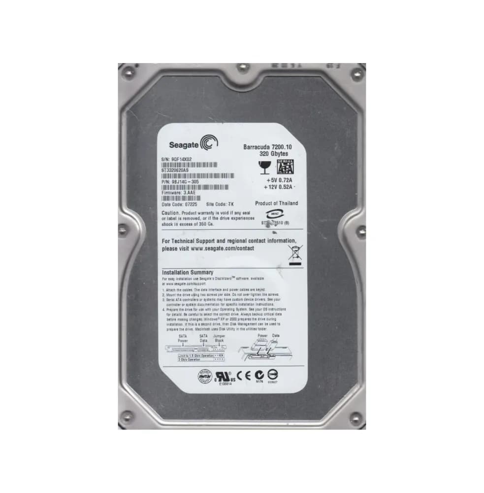 9BJ14G-305 - Seagate 320GB 7200RPM SATA 3Gb/s 3.5-in Hard Drive