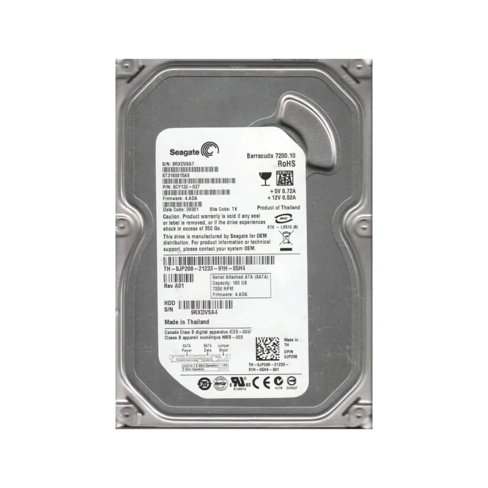 9CY132-037 - Seagate 160GB 7200RPM SATA 3Gb/s 3.5-in Hard Drive