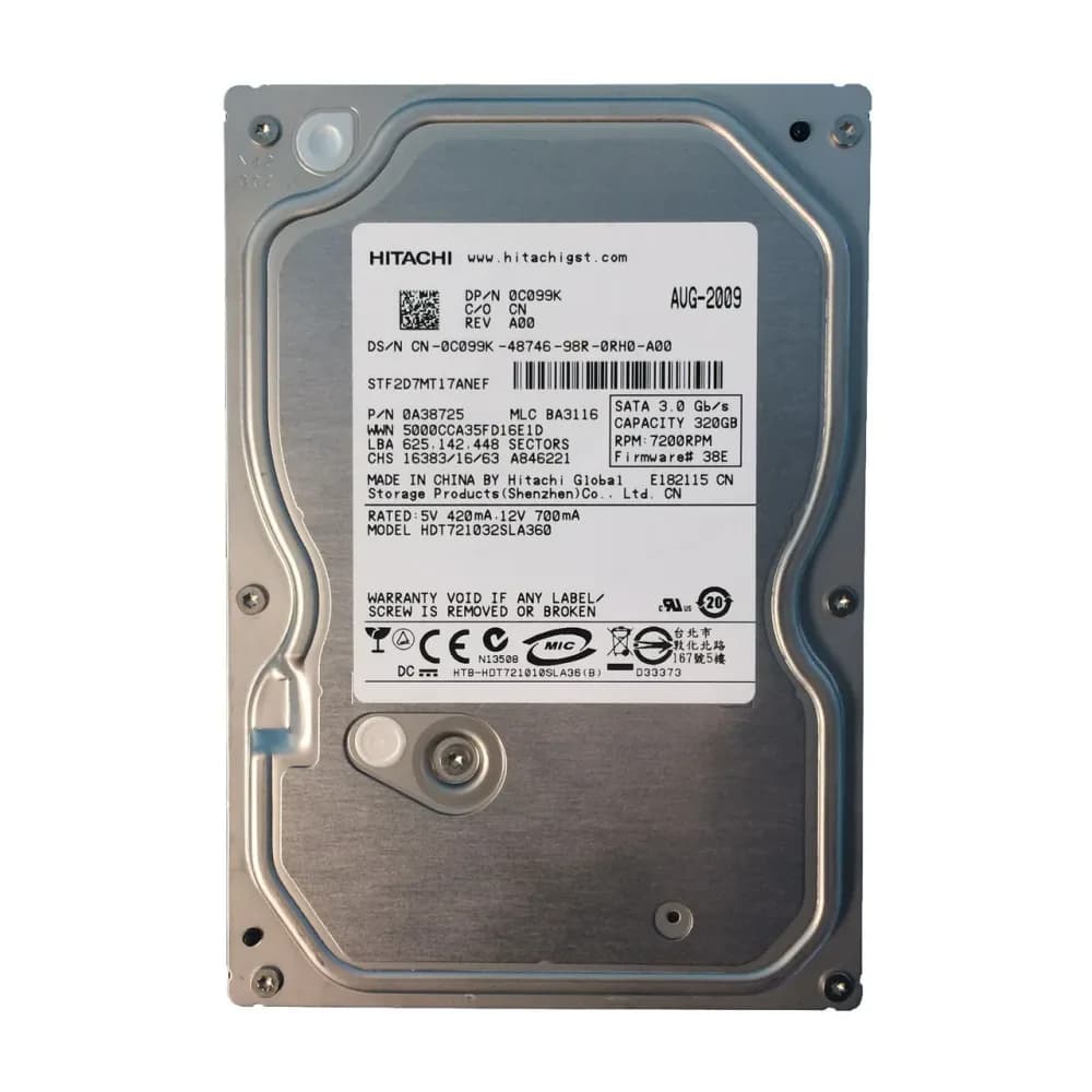 C099K - Dell 320GB 7200RPM SATA 3Gb/s 3.5-in Hard Drive