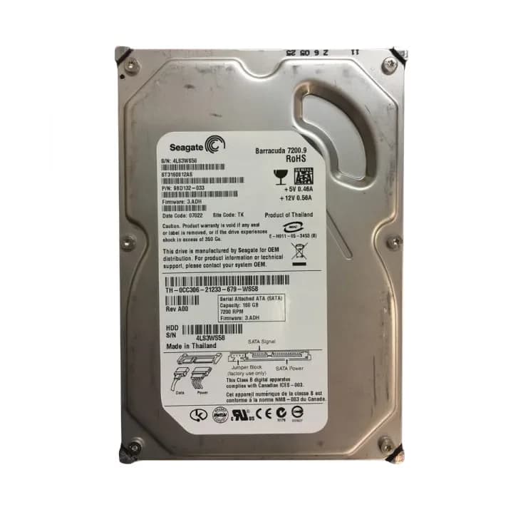 CC306 - Dell 160GB 7200RPM SATA 3Gb/s 3.5-in Hard Drive