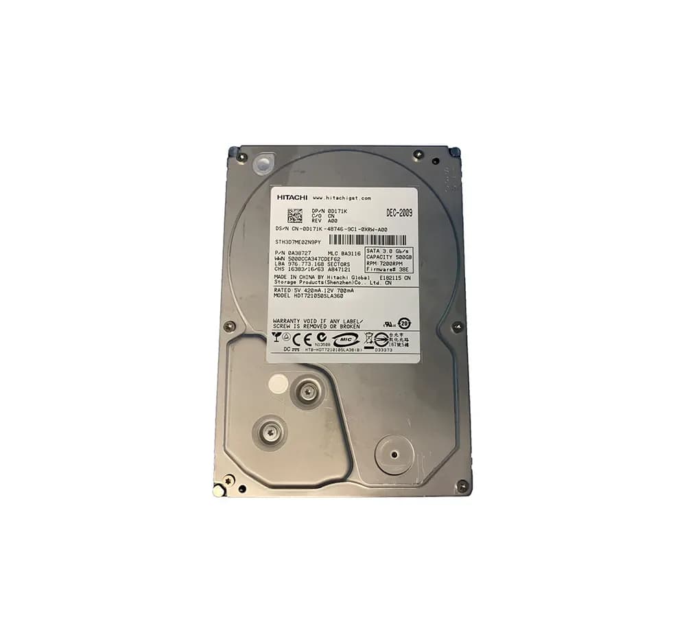 D171K - Dell 500GB 7200RPM SATA 3Gb/s 3.5-in Hard Drive