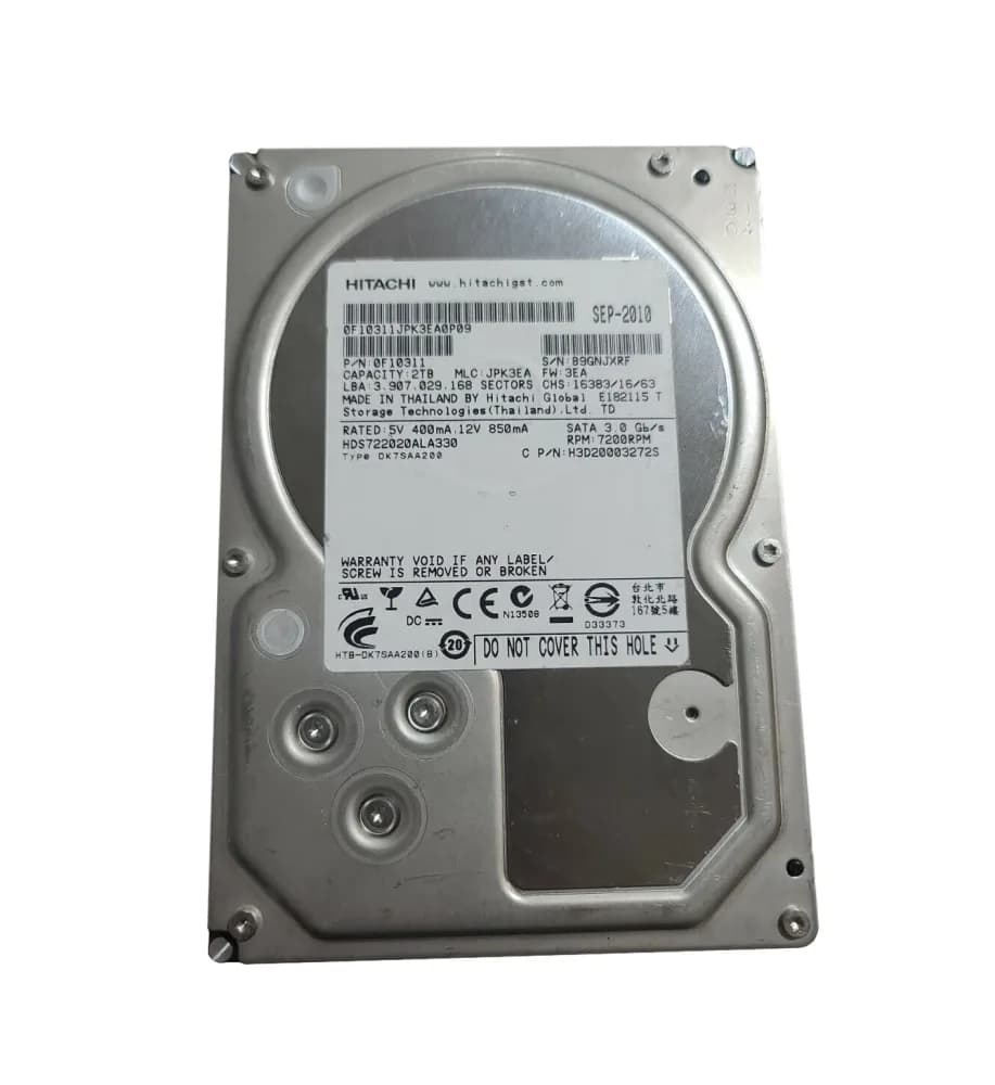 DK7SAA200 - HGST 2TB 7200RPM SATA 3Gb/s 3.5-in Hard Drive