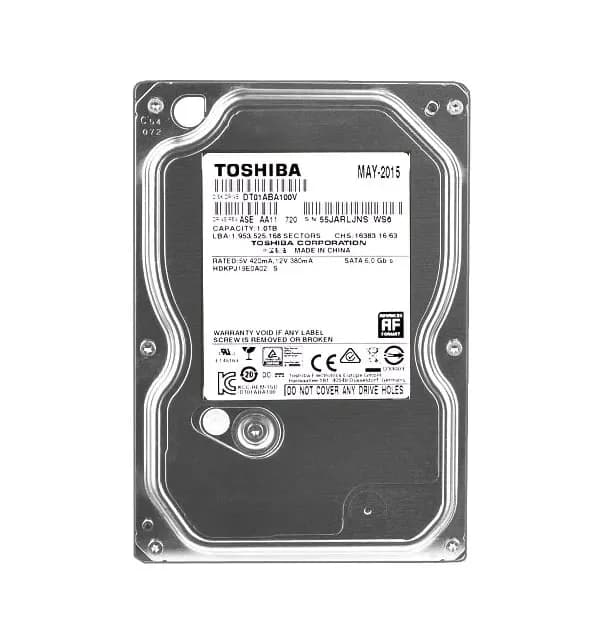 DT01ABA100V - Toshiba 1TB 5700RPM SATA 6Gb/s 3.5-in Hard Drive